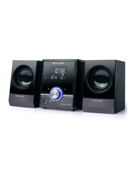 Microcadena - MUSE M-38 BT, Negro, 20W