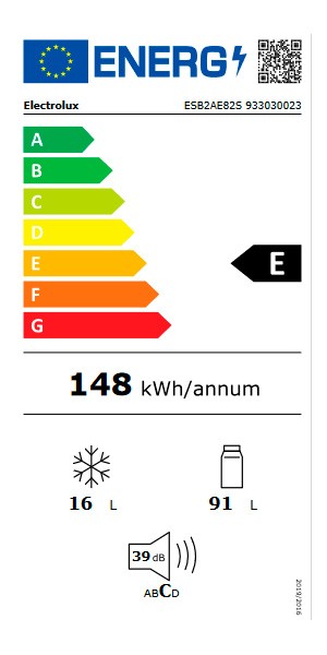 Etiqueta de Eficiencia Energética - 933030023
