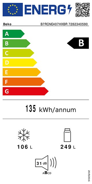 Etiqueta de Eficiencia Energética - B7RCNE407HXBR1