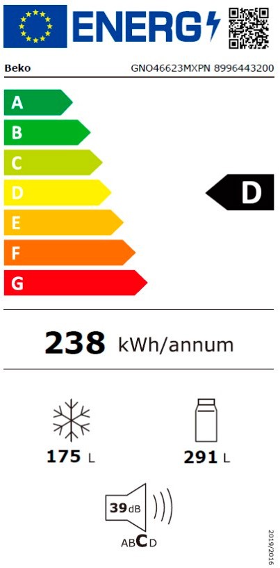 Etiqueta de Eficiencia Energética - GNO46623MXPN