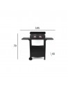 Carro Plancha Gas - Vitrokitchen PGT235N, 2 Quemadores Carro Plancha Gas - Vitrokitchen PGT235N, 2 Quemadores