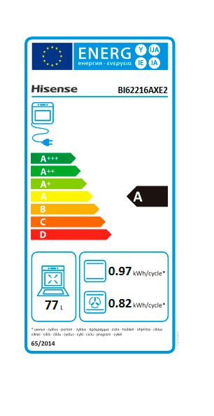 Etiqueta de Eficiencia Energética - BI62216AXE2