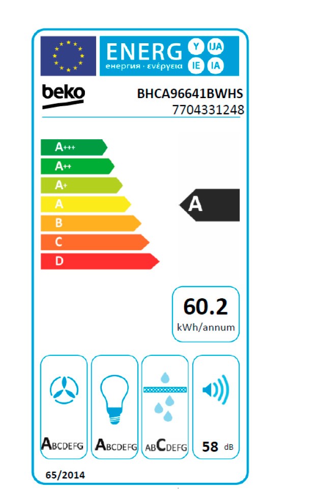 Etiqueta de Eficiencia Energética - BHCA96641BWHS
