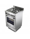 Cocina Gas - Haier HGM64TC1X, 60 cm, Inox