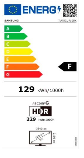 Etiqueta de Eficiencia Energética - TU75CU7105KXXC