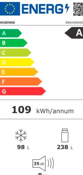 Etiqueta de Eficiencia Energética - RB440N4ACA