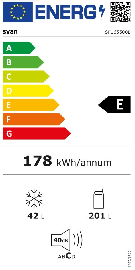Etiqueta de Eficiencia Energética - SF165500E