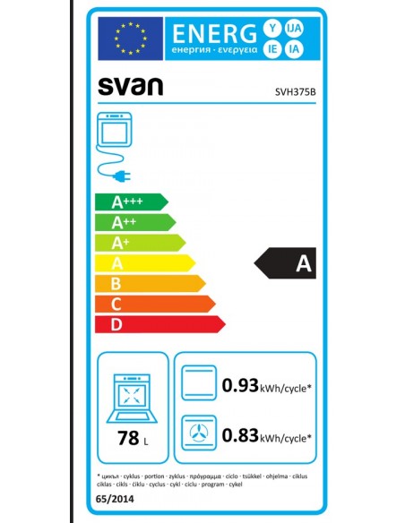 Horno Multifunción - Svan SVH375B, 60...