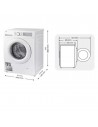 Lavadora Libre Instalación - Samsung WW80CGC04DTHEC, 8 kg, 1400 rpm, Blanco