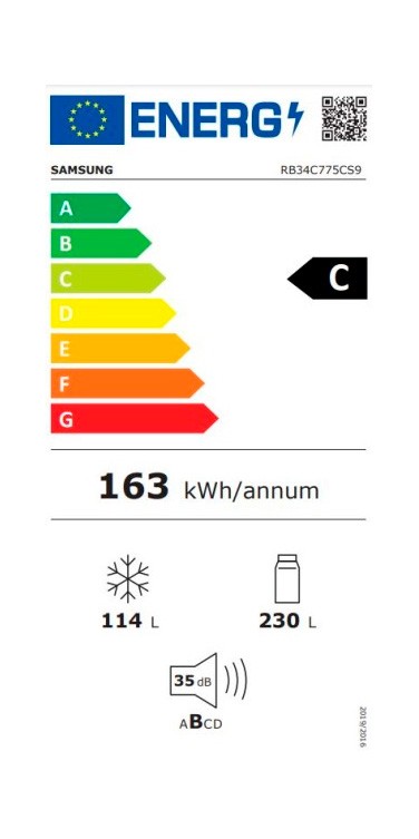 Etiqueta de Eficiencia Energética - RB34C775CS9EF