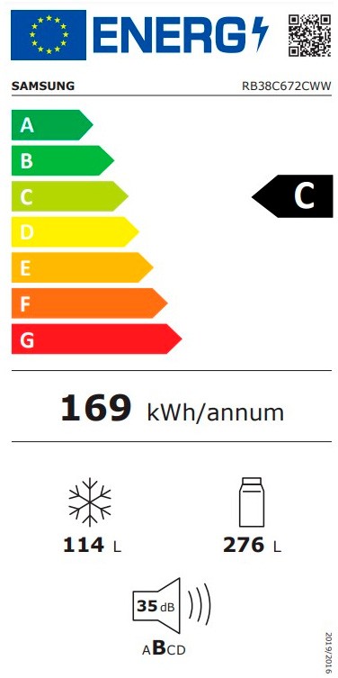 Etiqueta de Eficiencia Energética - RB38C672CWWEF