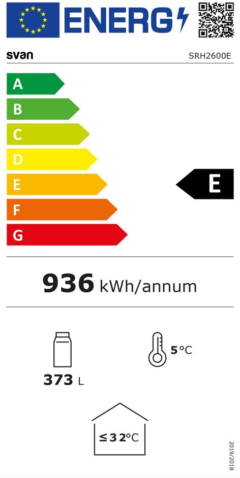 Etiqueta de Eficiencia Energética - SRH2600E
