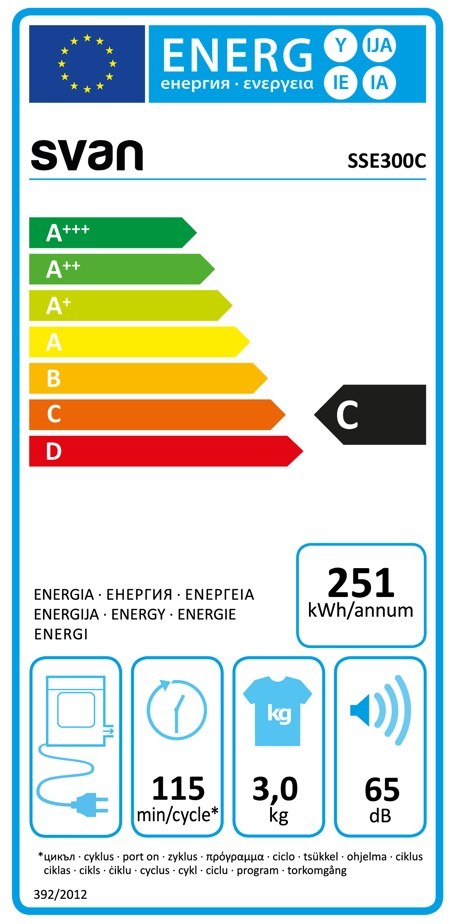 Etiqueta de Eficiencia Energética - SSE300C