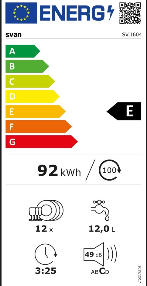 Etiqueta de Eficiencia Energética - SVJI604