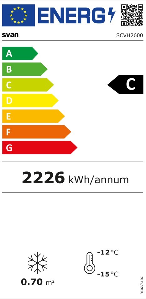 Etiqueta de Eficiencia Energética - SCVH2600