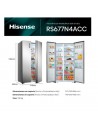 Frigorífico Americano - Hisense RS677N4ACC, No Frost, 519 litros, 1.78 metros, Inox