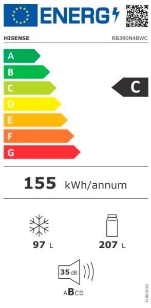 Etiqueta de Eficiencia Energética - RB390N4BWC