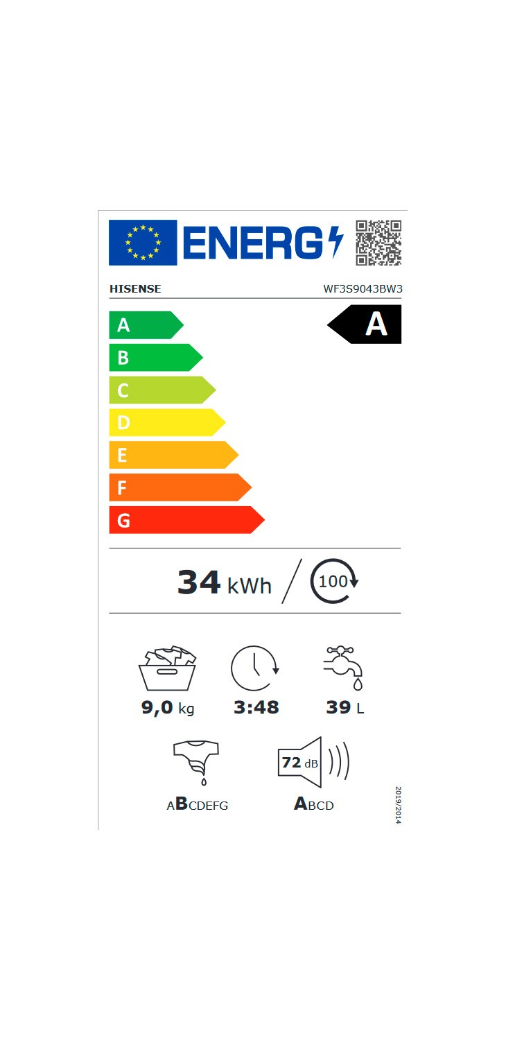 Etiqueta de Eficiencia Energética - WF3S9043BW3