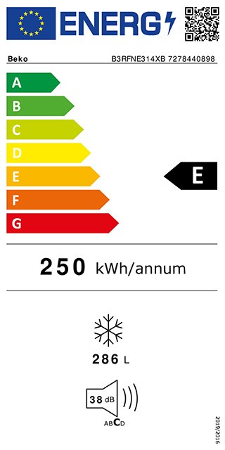 Etiqueta de Eficiencia Energética - B3RFNE314XB