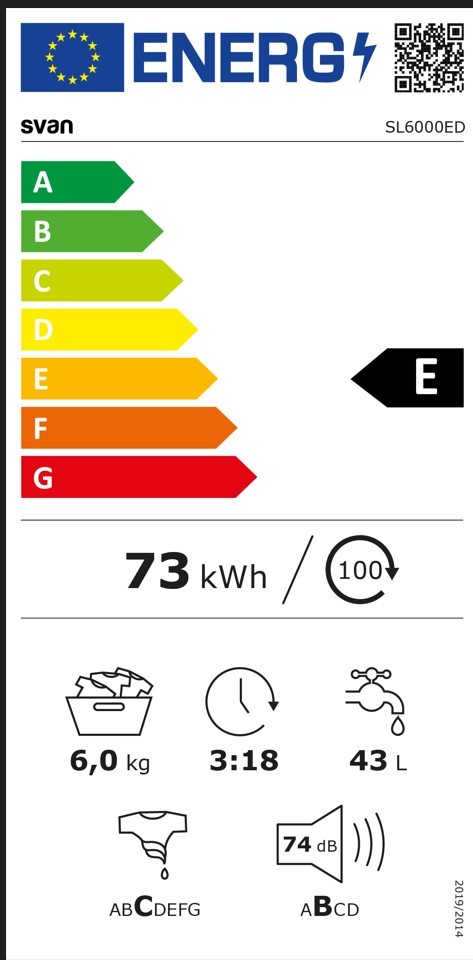 Etiqueta de Eficiencia Energética - SL6000ED