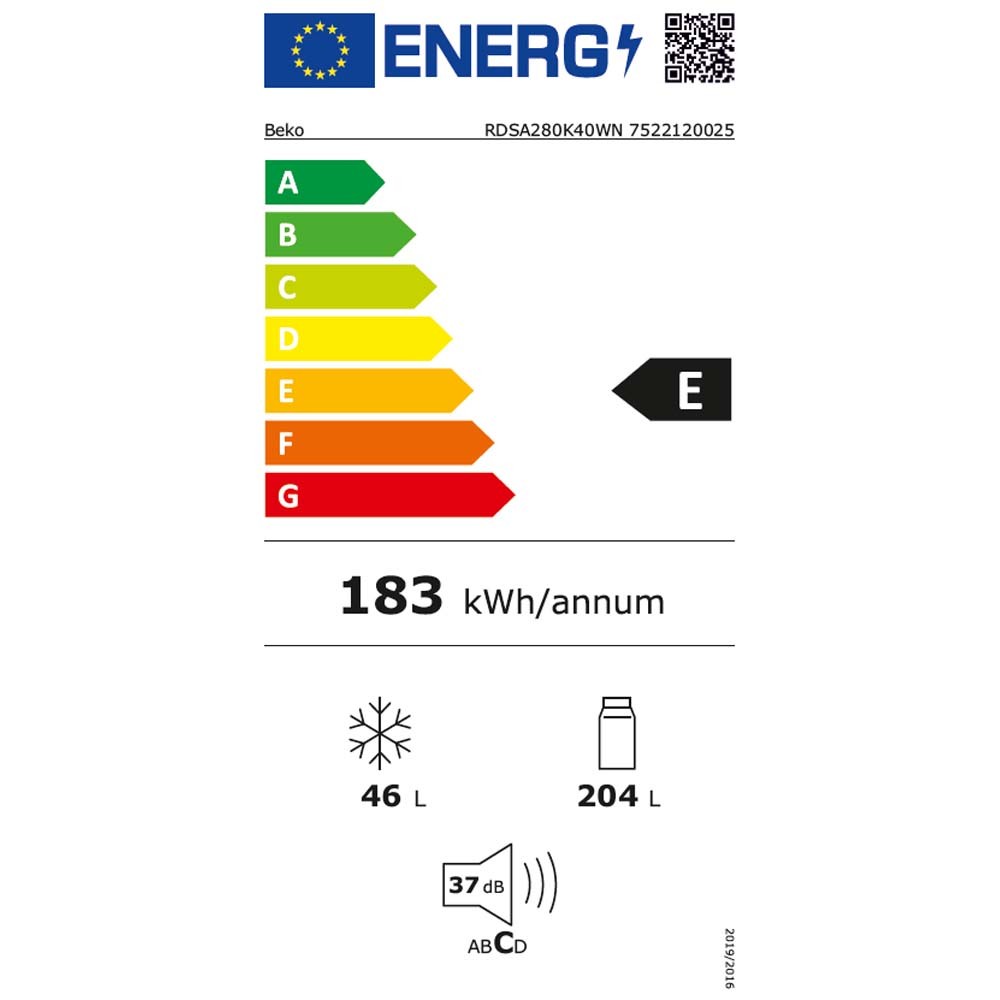 Etiqueta de Eficiencia Energética - RDSA280K40WN