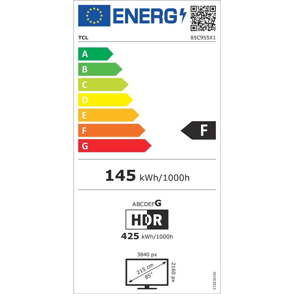 Etiqueta de Eficiencia Energética - 85C955