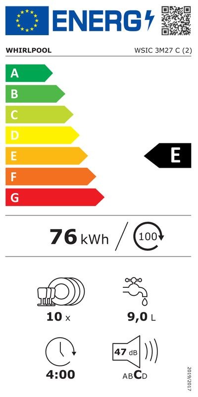 Etiqueta de Eficiencia Energética - WSIC 3M27 C