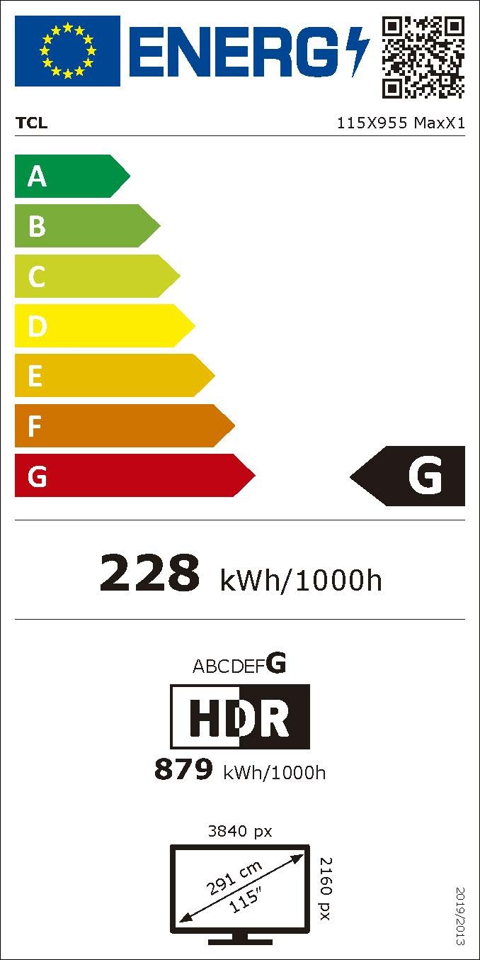 Etiqueta de Eficiencia Energética - 115X955