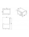 Microondas Libre Instalación - SMEG MOE25B, 25L, Grill, Inox