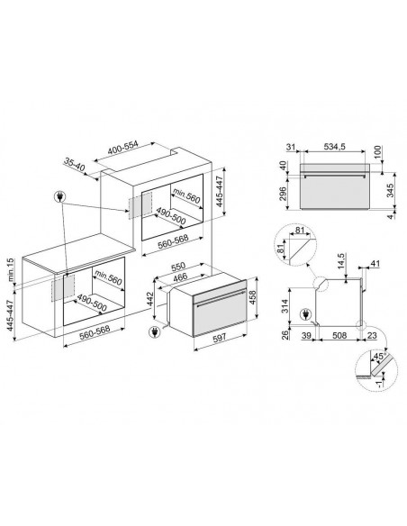 Horno Microondas - SMEG SO4301M0X,...