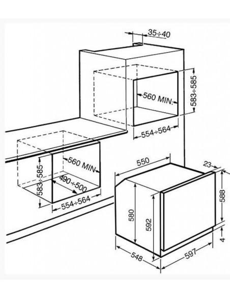 Horno Multifunción - SMEG SF64M3TVX,...