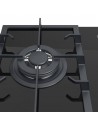 Placa Gas Butano e Inducción - Vitrokitchen VG611NB, 3 Zonas de Cocción, 60cm, Negro