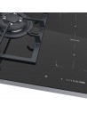 Placa Gas Butano e Inducción - Vitrokitchen VG611NB, 3 Zonas de Cocción, 60cm, Negro