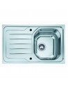 Fregadero Sobre Encimera -  Mepamsa Cuadro 79.50, 1 Cubeta, Escurridor, Reversible, Inox