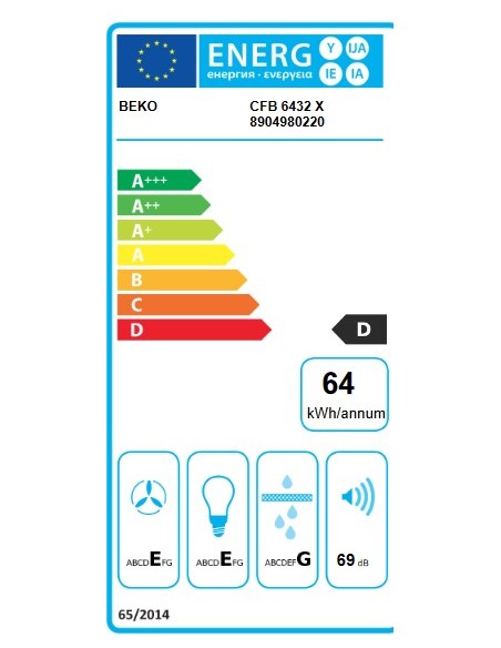 Campana Convencional - Beko CFB6432X,...