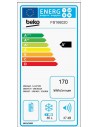 Congelador Libre Instalación - Beko FS166020, Eficiencia E, Blanco, Sin dispensador, Cíclico