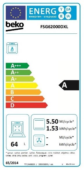 Etiqueta de Eficiencia Energética - FSG62000DXL