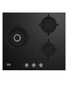 Placa Gas - Beko HISW63222SO, 3 Zonas, 60 cm, Negro, Sin Marco