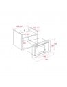 Microondas Integrable - Teka ML 8200 BIS, Capacidad 20 Litros, Cristal Blanco