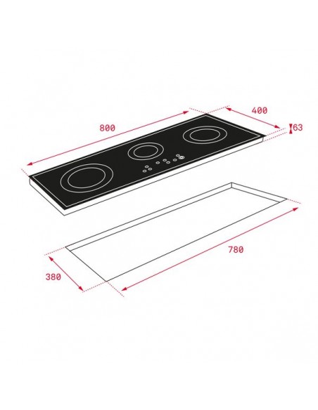 Placa Vitrocerámica - Teka TRC83631...