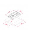 Placa Modular Gas - Teka GZC 32300 XBA, Dos Fuegos, 30 cm, Butano, Inyectores Gas Natural