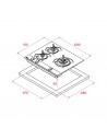 Placa Gas - Teka GBC63010KBB Butano, 3 zonas