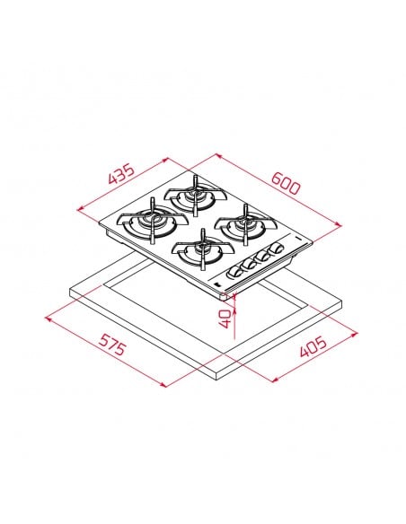 Placa Gas - Teka GBC 64003 KBA,...
