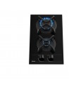 Placa Modular Gas Butano  -  Teka GBC 32000, 2 zonas, Cristal Negro