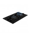 Placa Modular Gas Butano  -  Teka GBC 32000, 2 zonas, Cristal Negro