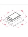 Placa Modular - Teka Teppan Yaki YZC 32600 XFL, 2 zonas de cocción, Bisel