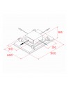 Campana Isla - Teka DHT 96340, 90cm, 62 dB, Techo, Inox