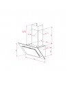 Campana Decorativa - Teka DVT PRO 78780 TCS, 70cm, 69 dB, Cristal Negro