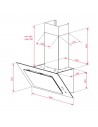 Campana Decorativa - Teka DVT PRO 98780 TCS, 90cm, 69 dB, Cristal Blanco
