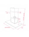 Campana Decorativa - Teka DSH 686, 60cm, 68 dB, 735 m3/h, Inox